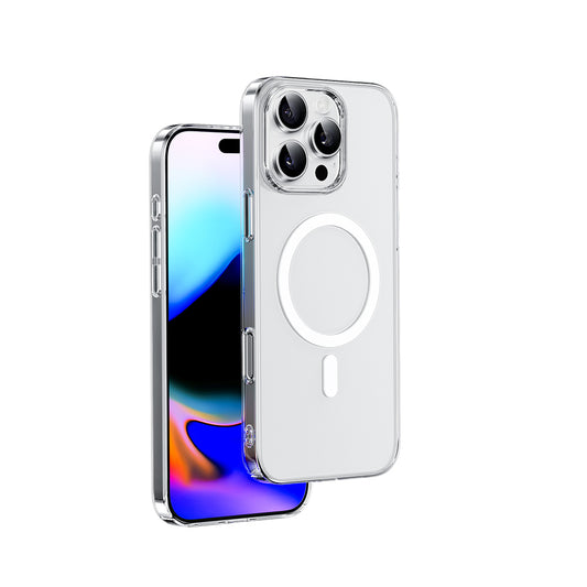 Apple iPhone 16 Pro Case M-safe Charging Feature Wiwu YXK-207 Invisible Pro Hard PC Cover Transparent