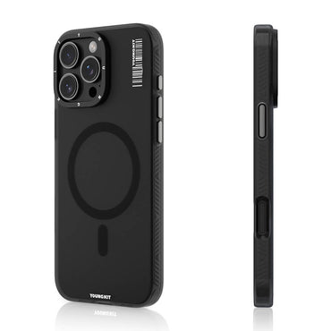 Apple iPhone 16 Pro Kılıf M-safe Şarj Özellikli Youngkit Hidden Sand Serisi Kapak Beyaz