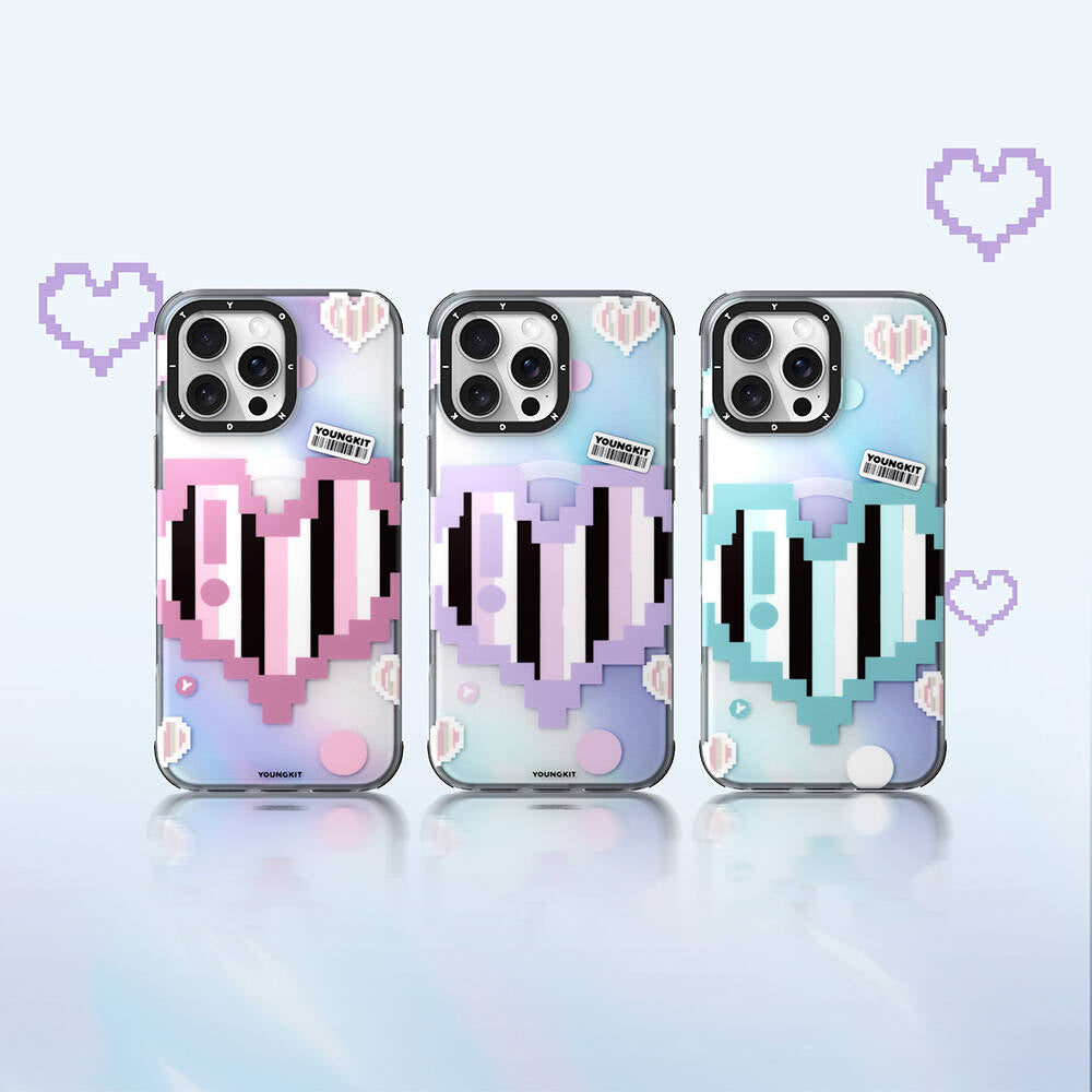 Apple iPhone 16 Pro Case M-safe Charging Feature Youngkit Love Series Cover Purple