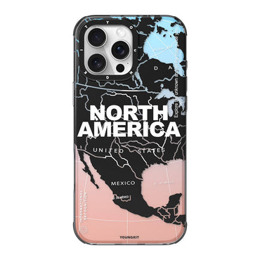 Apple iPhone 16 Pro Kılıf M-safe Şarj Özellikli Youngkit Universal Serisi Kapak Siyah-Beyaz