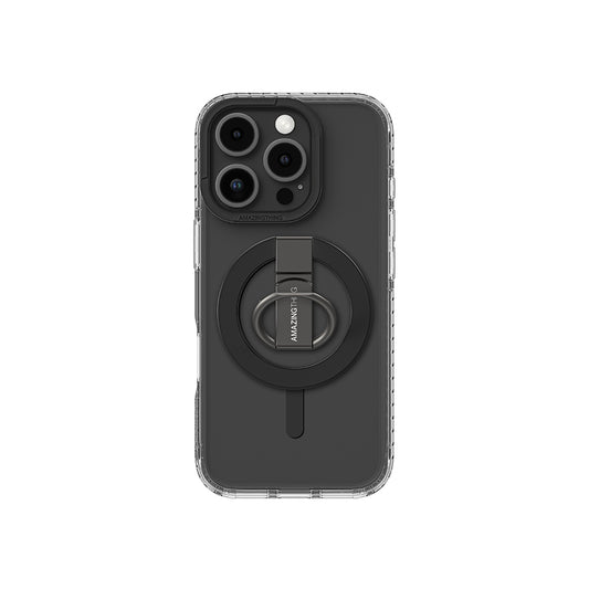 Apple iPhone 16 Pro Kılıf M-safe Şarj Özellikli Yüzük Standlı Amazingthing Titan Pro Serisi Kapak