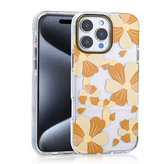 Apple iPhone 16 Pro Case Zore Papat Orange with M-safe Charging Feature