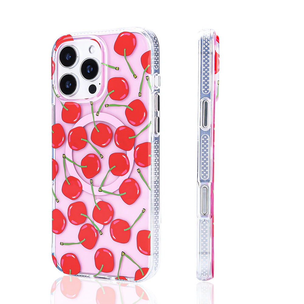 Apple iPhone 16 Pro Case Zore Stilo Cover with M-safe Charging Feature Pink-Blue