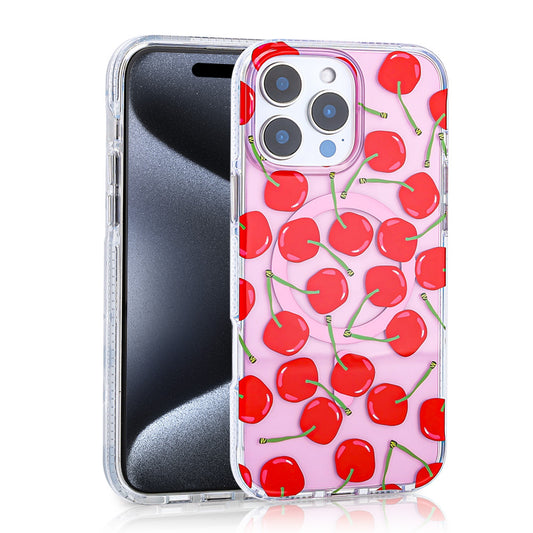 Apple iPhone 16 Pro Case Zore Stilo Cover Red with M-safe Charging Feature