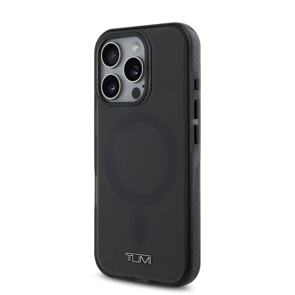 Apple iPhone 16 Pro Case TUMI Original Licensed M-safe Charging Airbag Transparent Cover Black