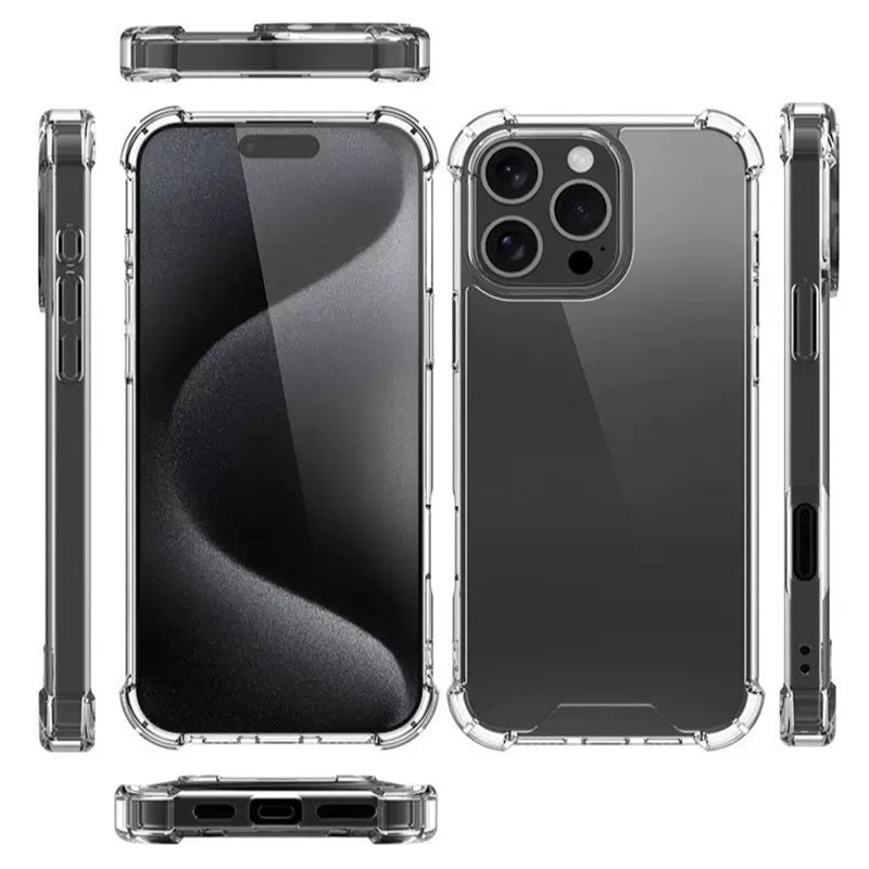Apple iPhone 16 Pro Case Zore Nitro Anti Shock Silicone Transparent