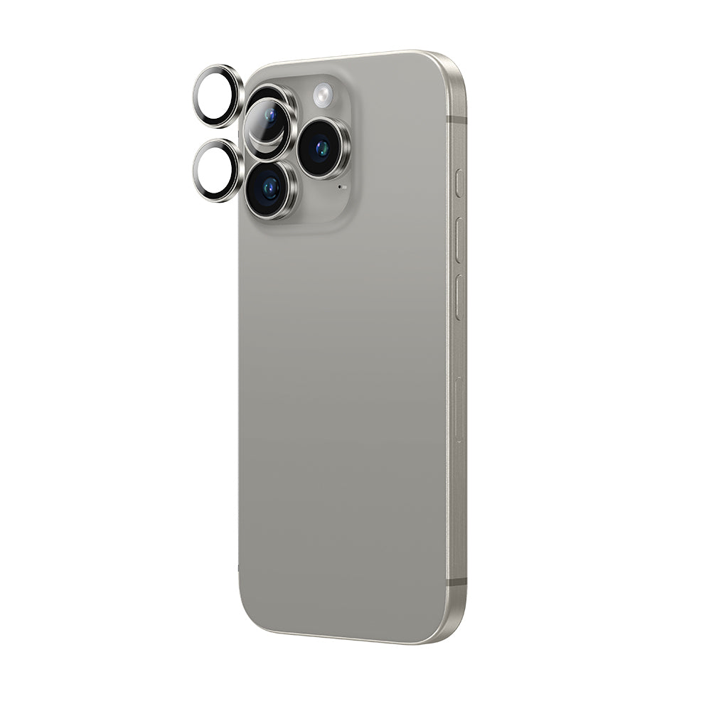 Apple iPhone 16 Pro Max Amazingthing Anti-Reflective Camera Lens Protector + Easy Application Tool Silver