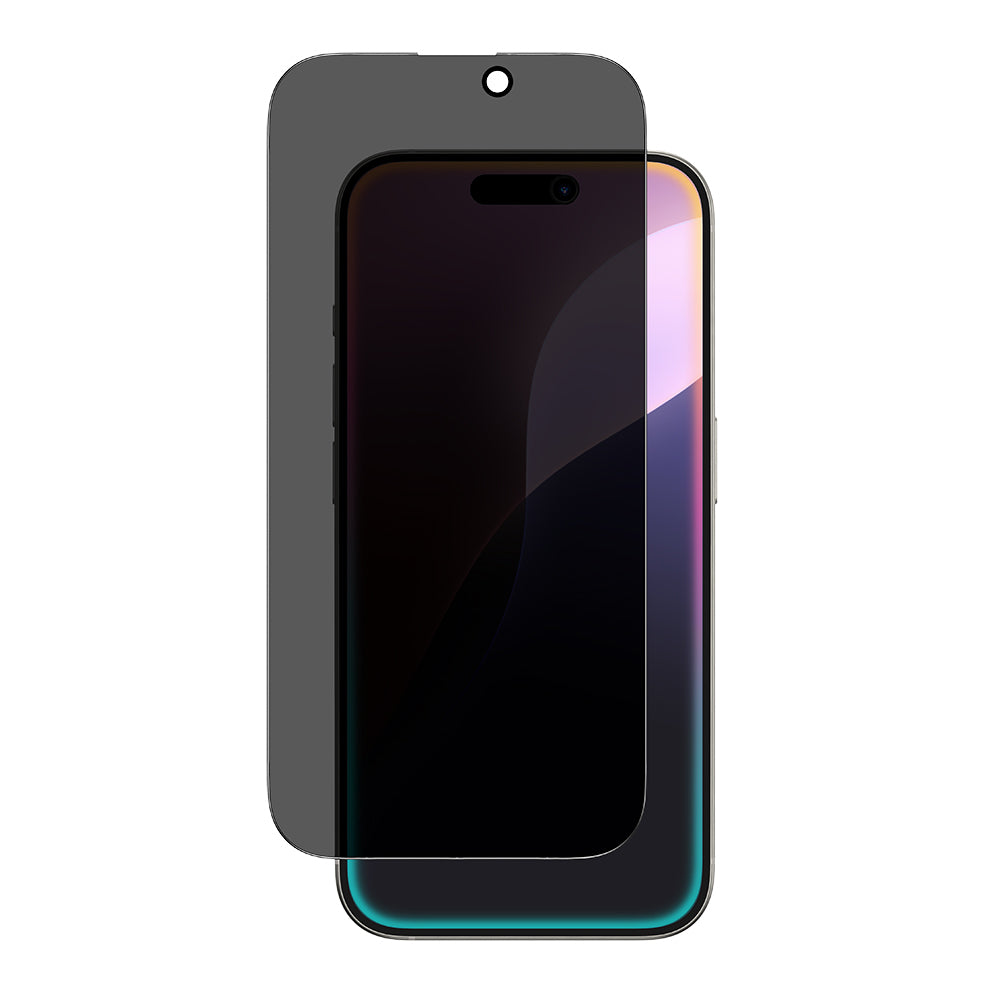 Apple iPhone 16 Pro Max Amazingthing Radix Privacy Fingerprint-Free Tempered Glass Screen Protector Black