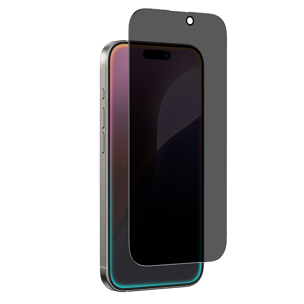 Apple iPhone 16 Pro Max Amazingthing Radix Privacy Fingerprint-Free Tempered Glass Screen Protector Black