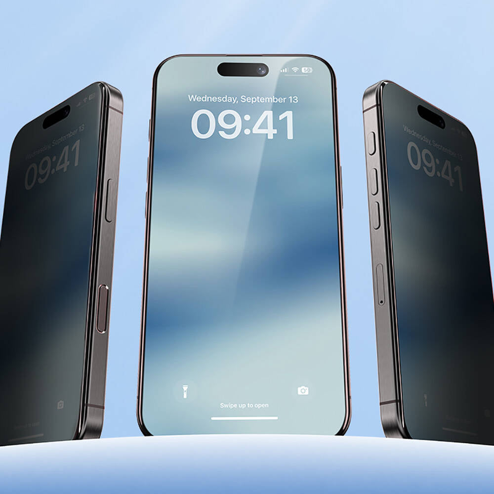 Apple iPhone 16 Pro Max Benks Ultra Shield 0.3mm Privacy Ekran Koruyucu + Kolay Uygulama Aparatlı Siyah