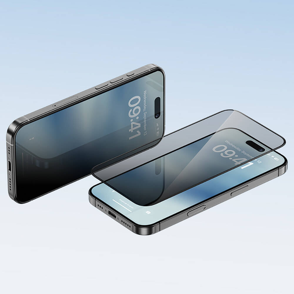 Apple iPhone 16 Pro Max Benks Ultra Shield 0.3mm Privacy Ekran Koruyucu + Kolay Uygulama Aparatlı Siyah