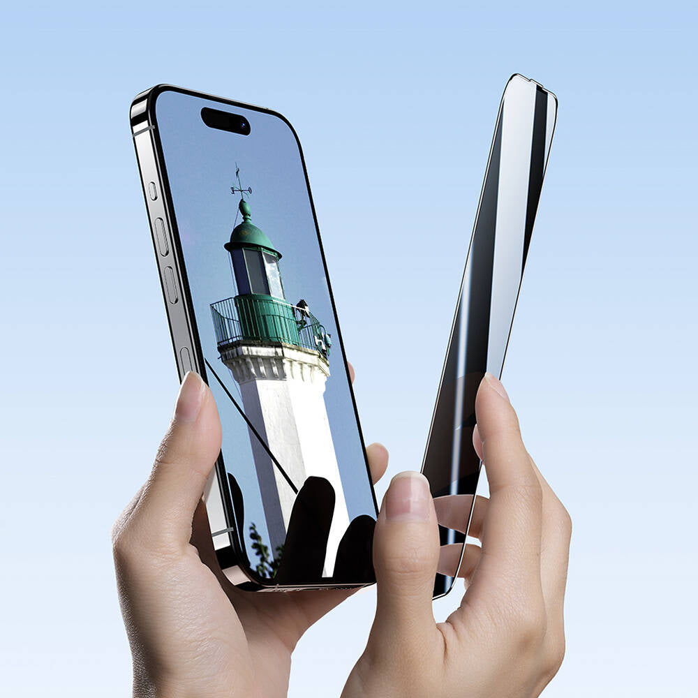 Apple iPhone 16 Pro Max Benks Ultra Shield 0.3mm Privacy Ekran Koruyucu + Kolay Uygulama Aparatlı Siyah