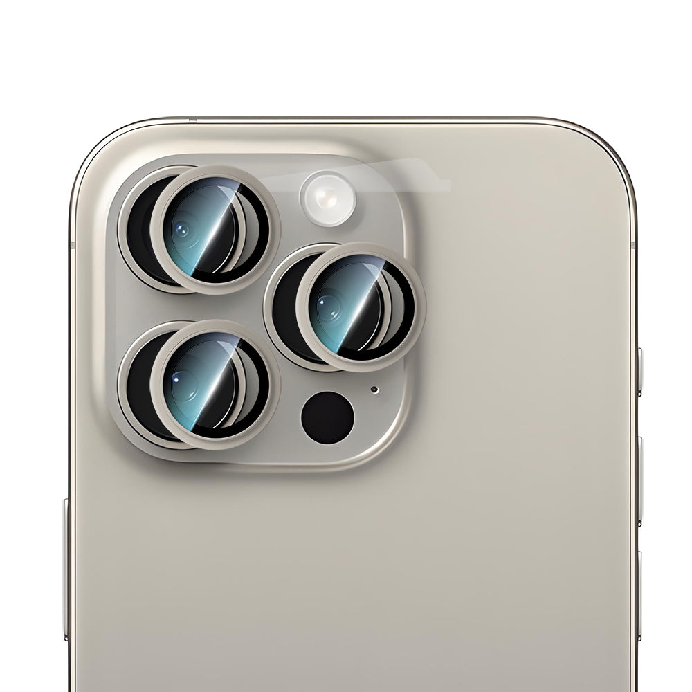 Apple iPhone 16 Pro Max CaseWorld Alloy Series Oleophobic Anti-Reflective Camera Lens Protector Gold