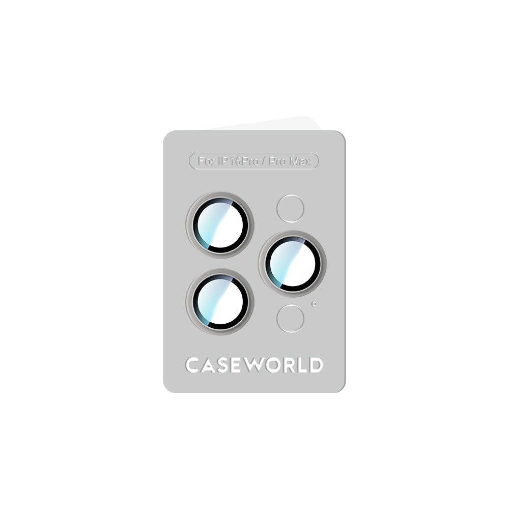 Apple iPhone 16 Pro Max CaseWorld Alloy Serisi Oleofobik Anti Reflective Kamera Lens Koruyucu Gri