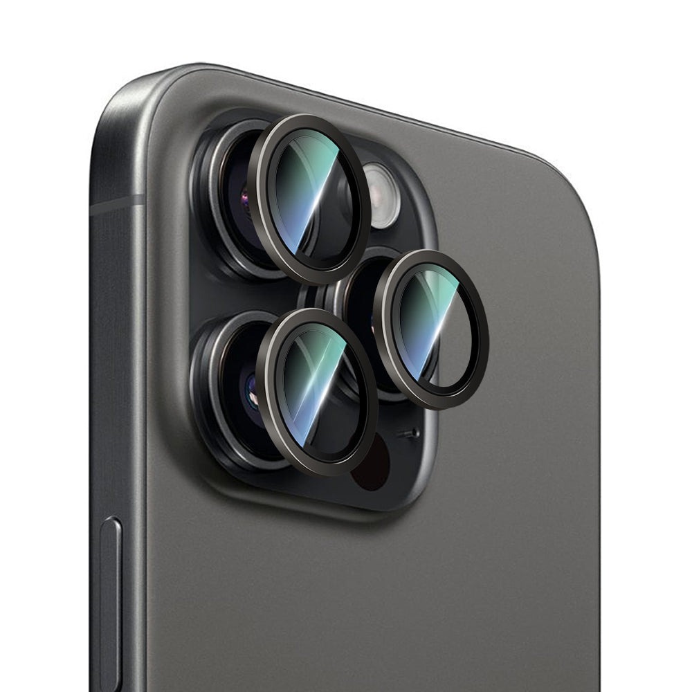 Apple iPhone 16 Pro Max CaseWorld Alloy Two-Color Series Lens Protector Gray