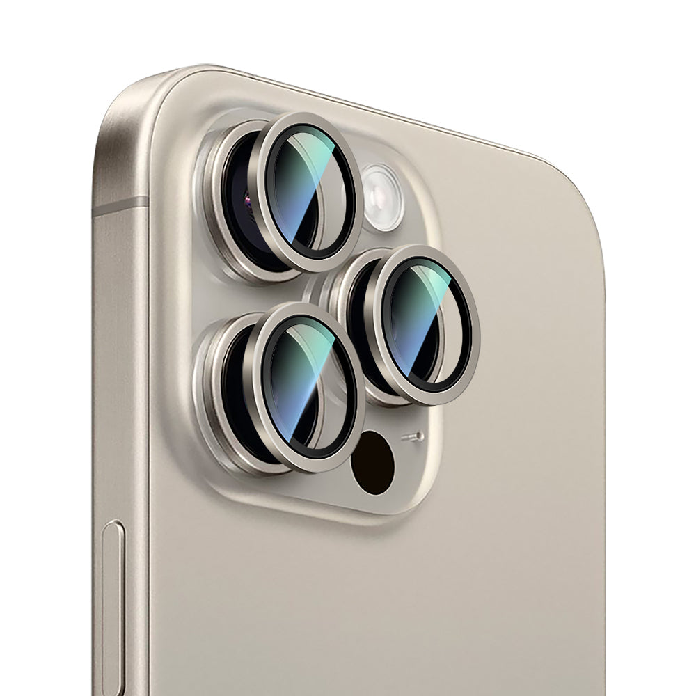 Apple iPhone 16 Pro Max CaseWorld Alloy Two-Color Series Lens Protector Gray