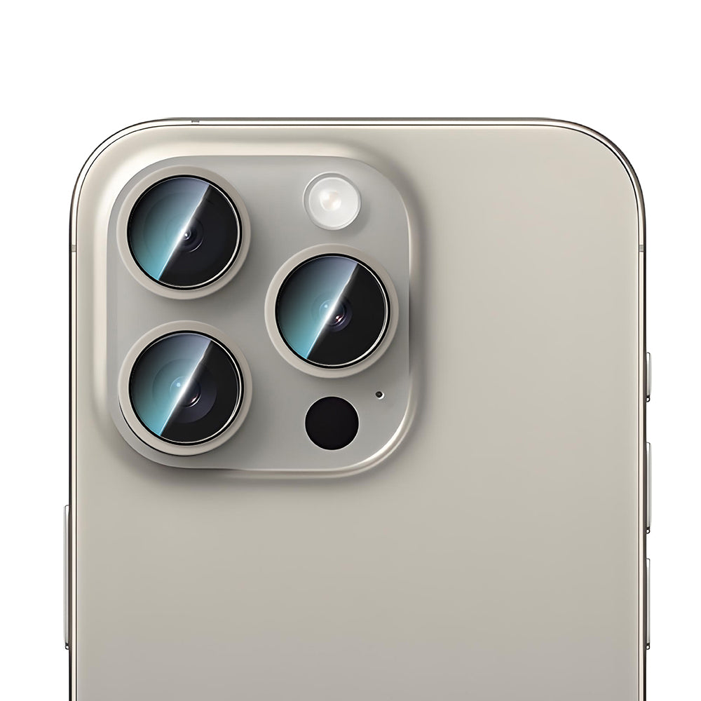 Apple iPhone 16 Pro Max CaseWorld Alloy Two-Color Series Lens Protector Gray