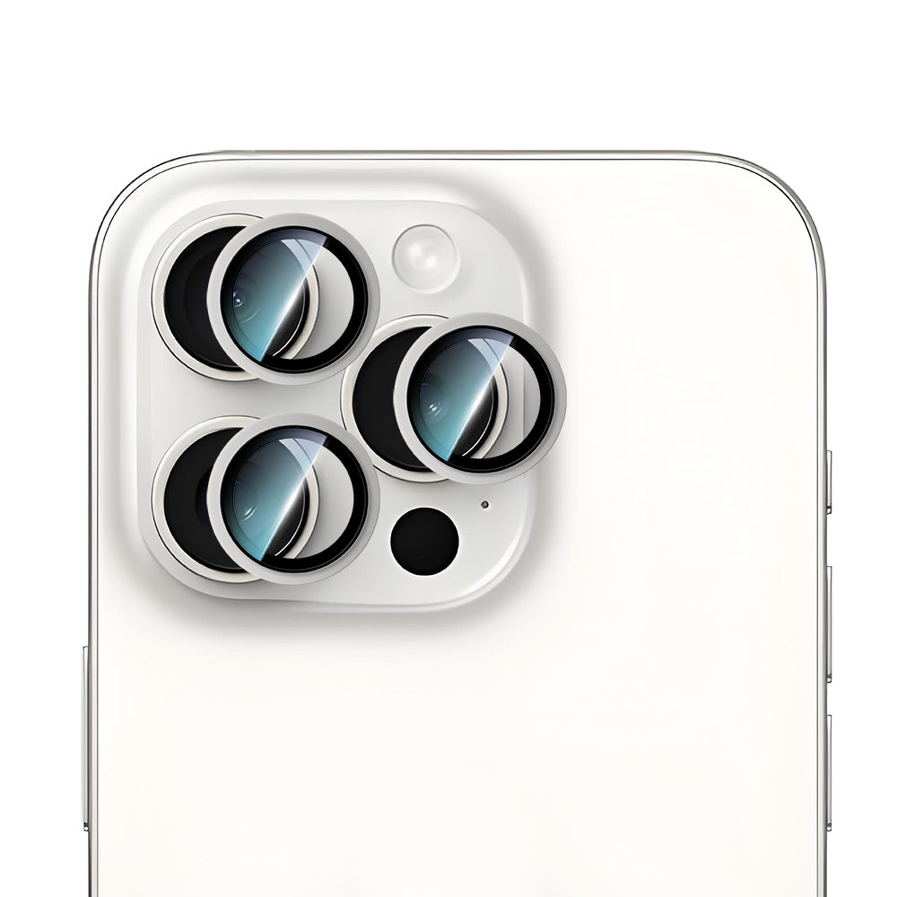 Apple iPhone 16 Pro Max CaseWorld Alloy Two-Color Series Lens Protector Gray