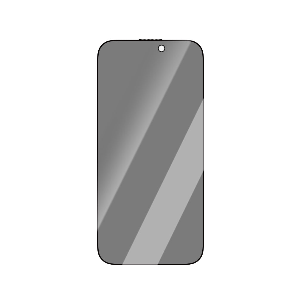 Apple iPhone 16 Pro Max CaseWorld HD Serisi 0.25mm Privacy Temperli Cam Ekran Koruyucu Siyah