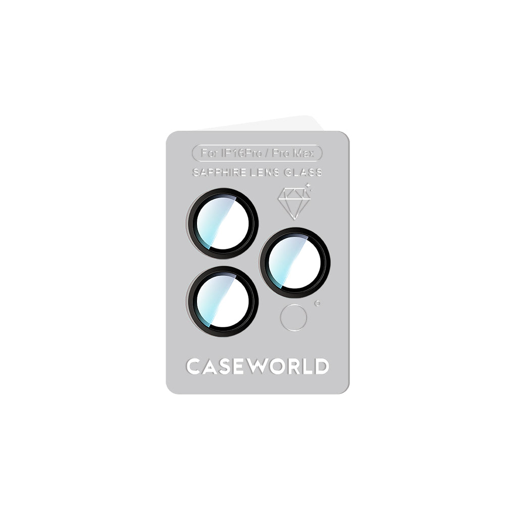 Apple iPhone 16 Pro Max CaseWorld Sapphire Series Anti-Reflective Lens Protector Silver