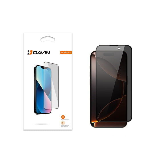 Apple iPhone 16 Pro Max Davin 5D Privacy Glass Screen Protector Black