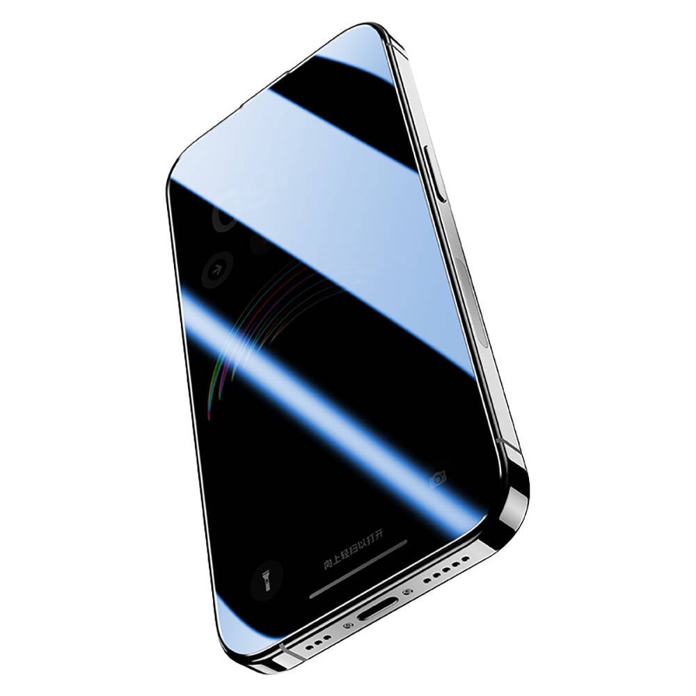 Apple iPhone 16 Pro Max Hidrofobik Ve Oleofobik Özellikli Benks Privacy Air Shield 0.4mm Ekran Koruyucu 10'lu Paket Şeffaf