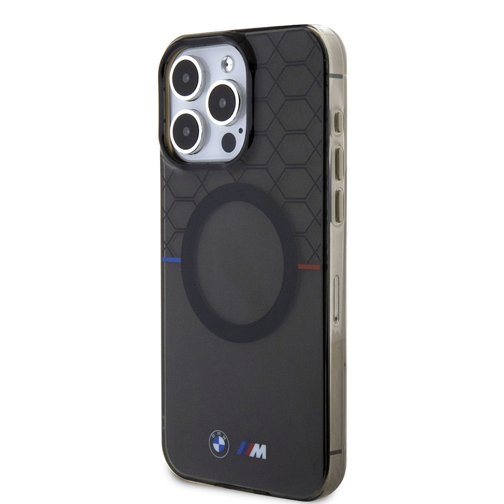 Apple iPhone 16 Pro Max Kılıf BMW Magsafe Şarj Özellikli Transparan M Dizayn Orjinal Lisanslı Kapak Gri