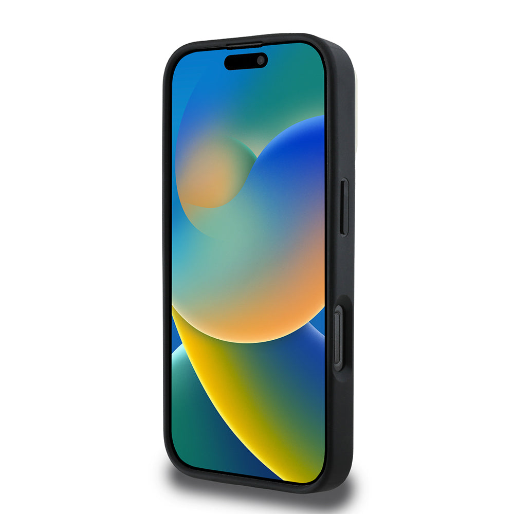 Apple iPhone 16 Pro Max Kılıf DKNY Orjinal Lisanslı M-safe Şarj Özellikli 3D Yazılı Checkered Pattern Kapak Siyah