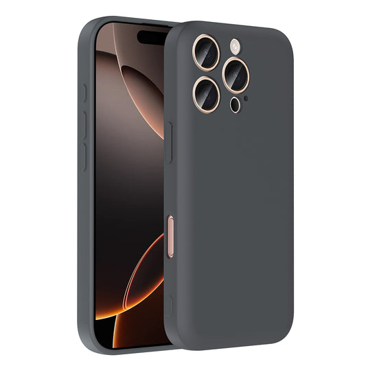 Apple iPhone 16 Pro Max Case Camera Protection Card Holder Zore Vitra Cover Gray