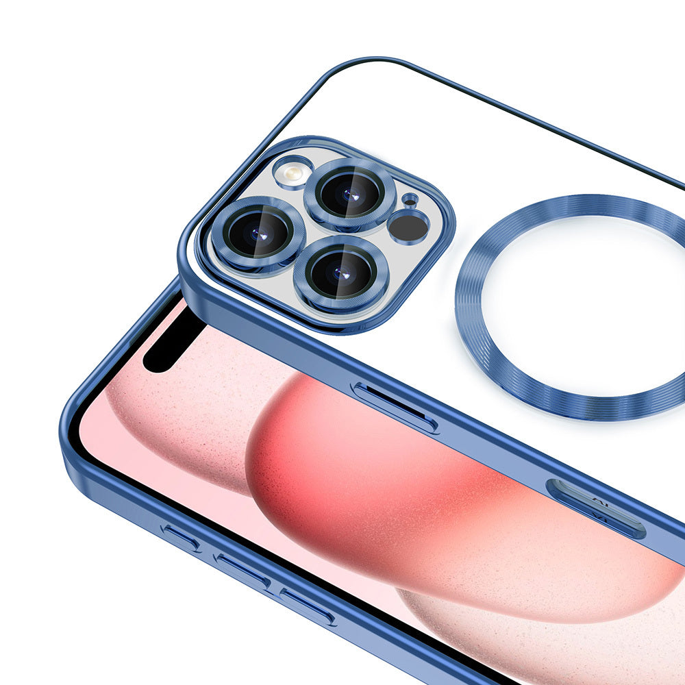 Apple iPhone 16 Pro Max Case Camera Protection M-safe Wireless Charging Feature Zore Demre Cover Gold