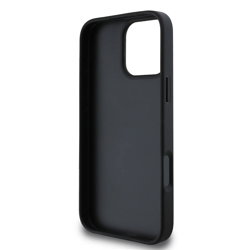 Apple iPhone 16 Pro Max Case Karl Lagerfeld Original Licensed K&C Heads Monogram Pin Cover Black