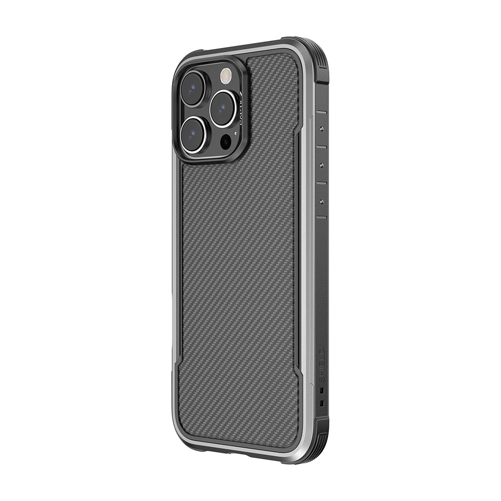 Apple iPhone 16 Pro Max Kılıf M-safe Şarj Özellikli Airbagli Raptic Apex Serisi Karbon Fiber Tasarımlı Kapak Siyah