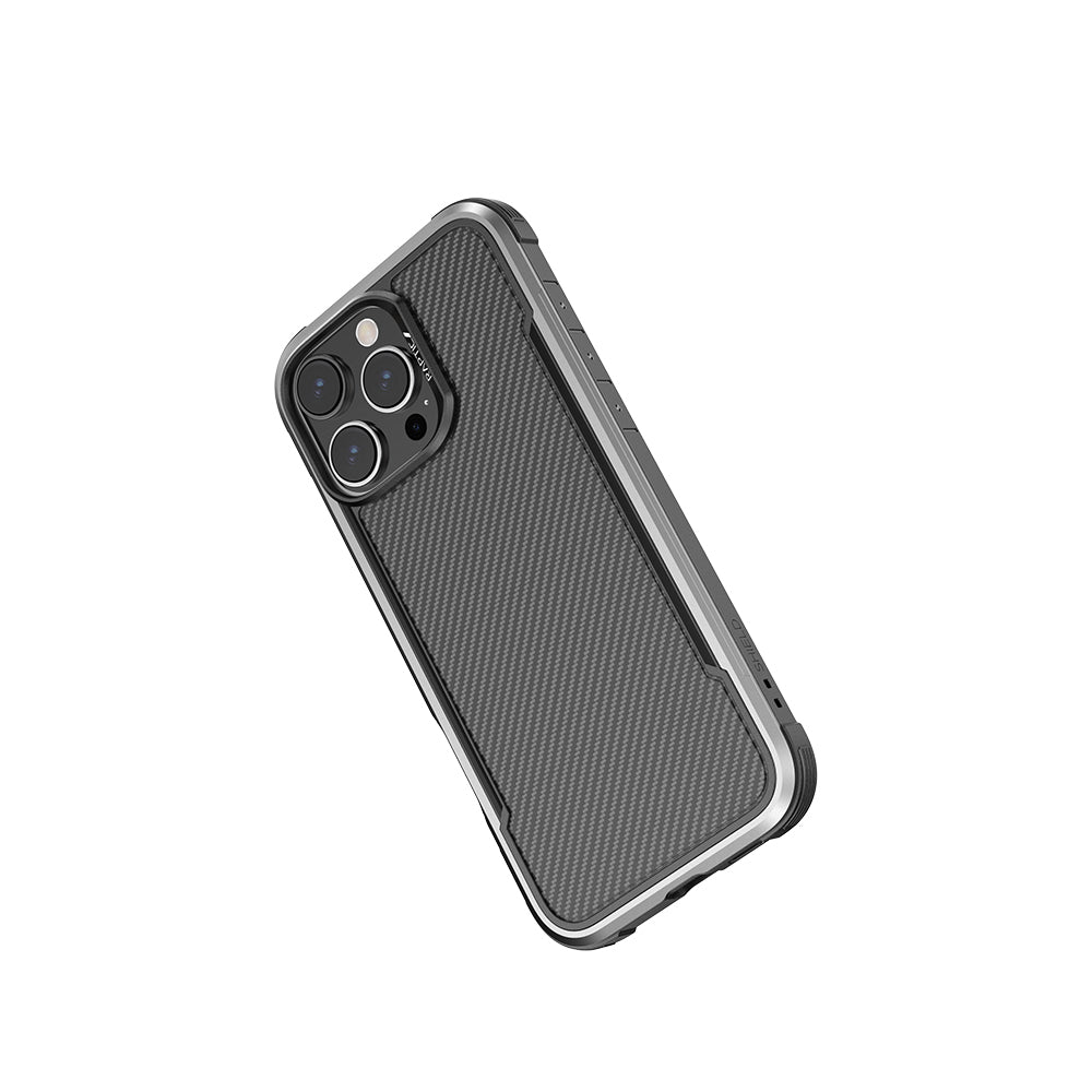 Apple iPhone 16 Pro Max Kılıf M-safe Şarj Özellikli Airbagli Raptic Apex Serisi Karbon Fiber Tasarımlı Kapak Siyah