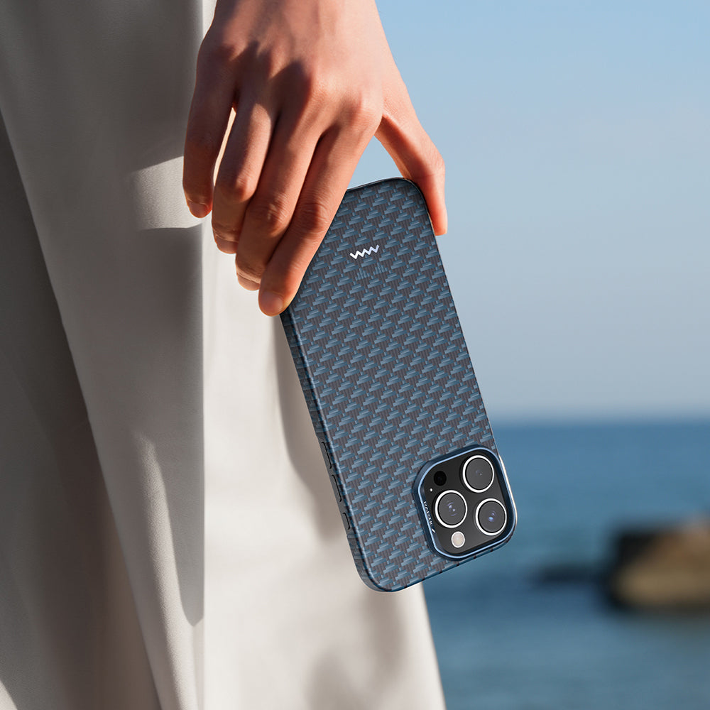 Apple iPhone 16 Pro Max Kılıf M-safe Şarj Özellikli Raptic Aramid Skin Origin Serisi Kapak Kırmızı