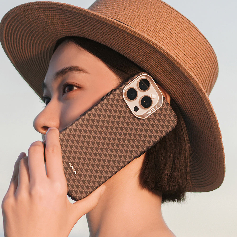 Apple iPhone 16 Pro Max Kılıf M-safe Şarj Özellikli Raptic Aramid Skin Origin Serisi Kapak Lacivert