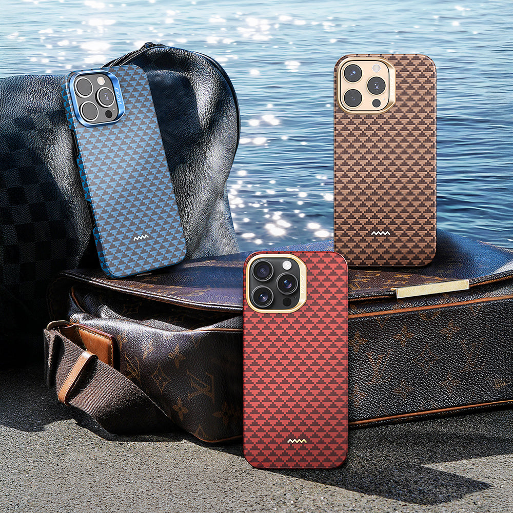 Apple iPhone 16 Pro Max Kılıf M-safe Şarj Özellikli Raptic Aramid Skin Origin Serisi Kapak Lacivert