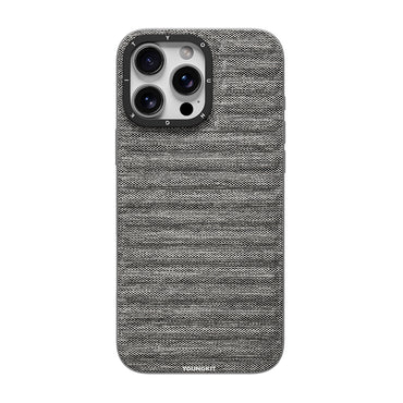 Apple iPhone 16 Pro Max Kılıf M-safe Şarj Özellikli Youngkit Canvas Serisi Kapak Mürdüm