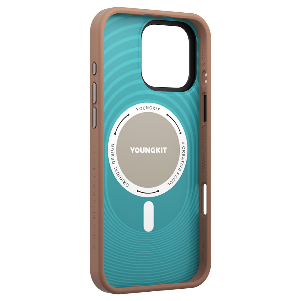 Apple iPhone 16 Pro Max Case M-safe Charging Feature Youngkit Dynamag Series Cover Gold