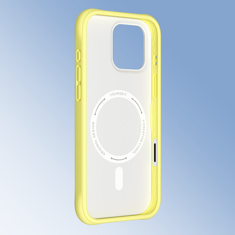 Apple iPhone 16 Pro Max Kılıf M-safe Şarj Özellikli Youngkit Macaroon Serisi Kapak Kırmızı