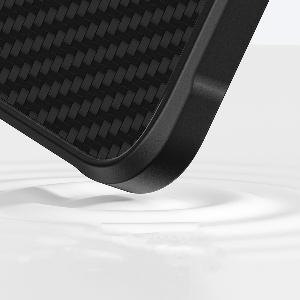 Apple iPhone 16 Pro Max Case M-safe Charging Feature 1500D Aramid Fiber Amazingthing Titan Max Series Cover Black