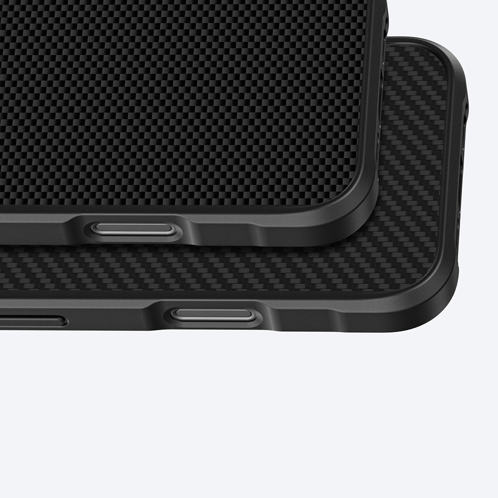 Apple iPhone 16 Pro Max Case M-safe Charging Feature 1500D Aramid Fiber Amazingthing Titan Max Series Cover Black
