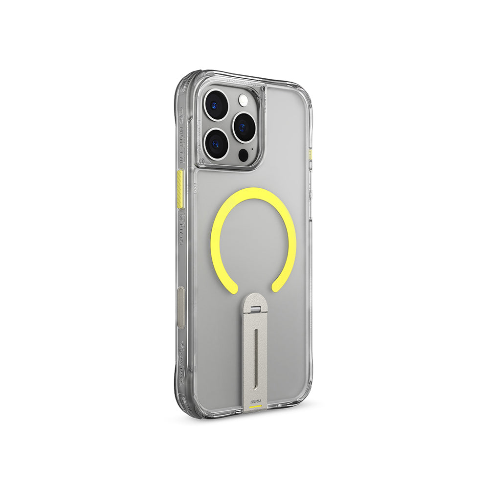 Apple iPhone 16 Pro Max Case with M-safe Charging Feature, 360 Degree Rotating Stand, Skinarma Helix Cover, Black