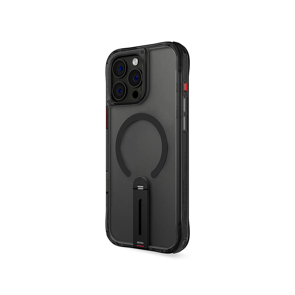 Apple iPhone 16 Pro Max Case M-safe Charging Feature 360 Degree Rotating Stand Skinarma Helix Cover Transparent
