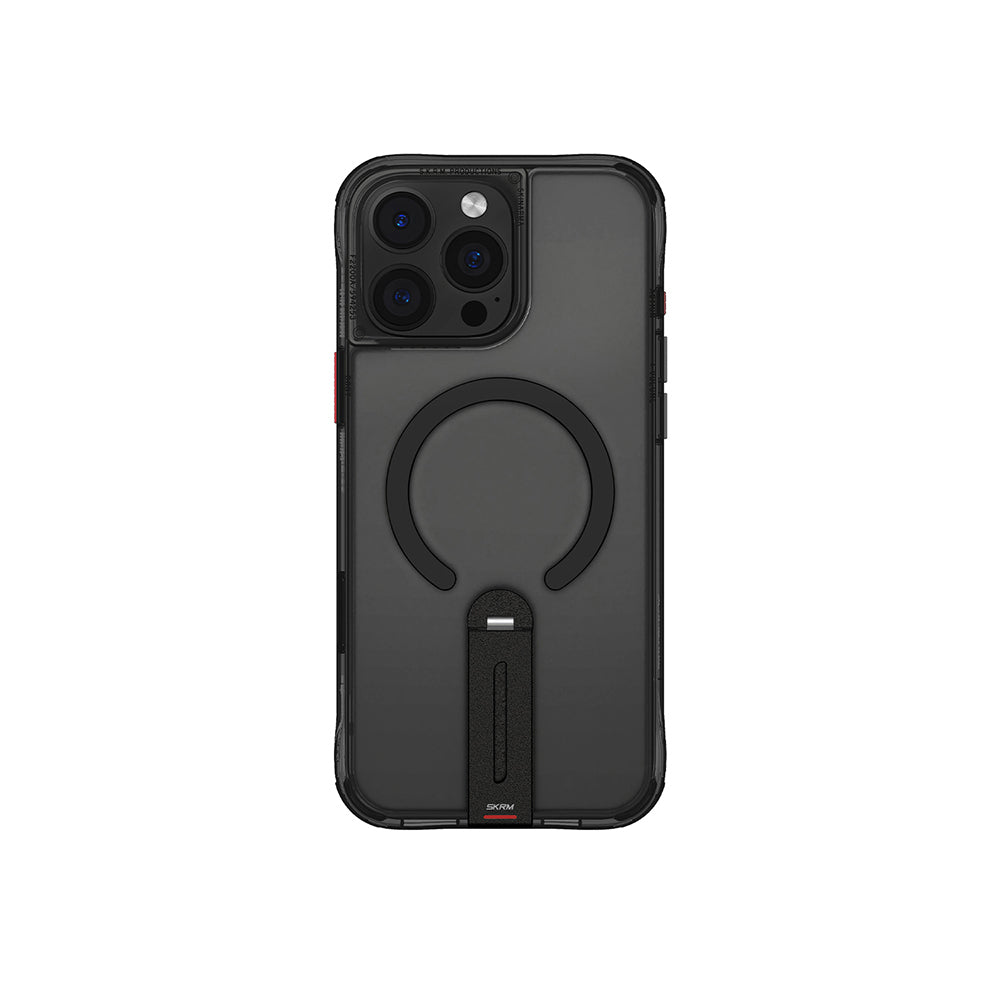 Apple iPhone 16 Pro Max Case with M-safe Charging Feature, 360 Degree Rotating Stand, Skinarma Helix Cover, Black