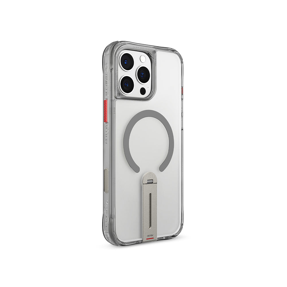 Apple iPhone 16 Pro Max Case M-safe Charging Feature 360 Degree Rotating Stand Skinarma Helix Cover Transparent
