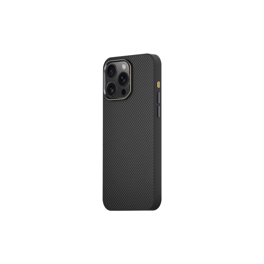 Apple iPhone 16 Pro Max Case with M-Safe Charging Feature, 600D Metal Camera Frame, Raptic Aramid Fiber Series Cover, Black