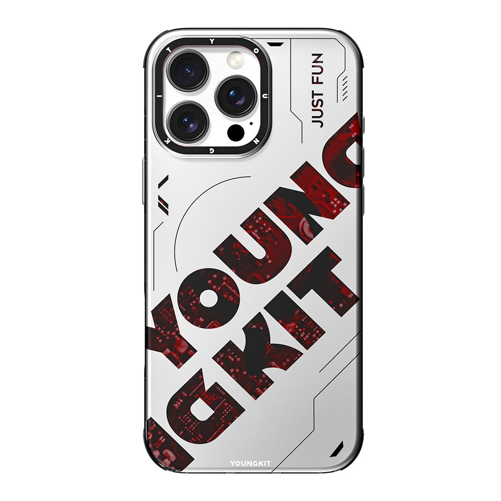 Apple iPhone 16 Pro Max Kılıf M-safe Şarj Özellikli Airbagli Çift Katmanlı Youngkit Future Serisi Kapak Yeşil