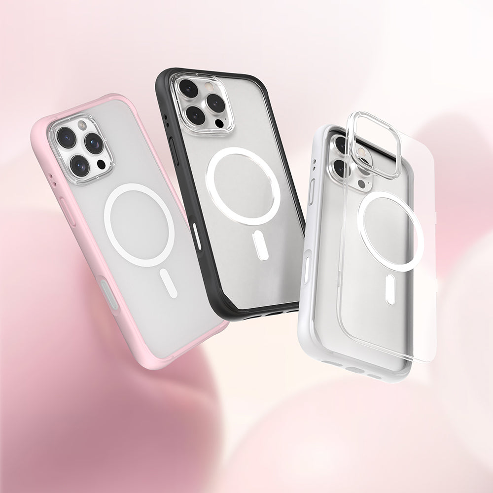 Apple iPhone 16 Pro Max Kılıf M-safe Şarj Özellikli Airbagli Youngkit Dynamic 2 Serisi Kapak Pembe