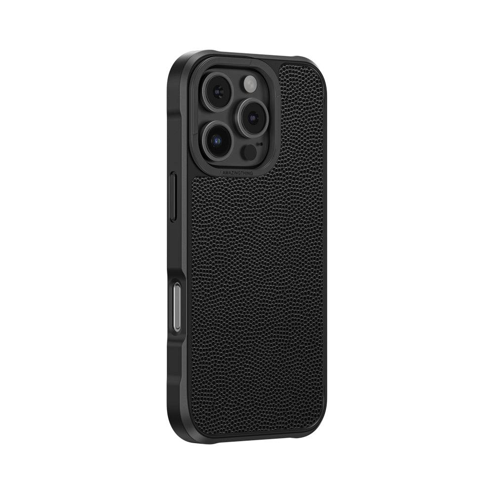 Apple iPhone 16 Pro Max Case M-safe Charging Feature Amazingthing Glamour Series Cover Black