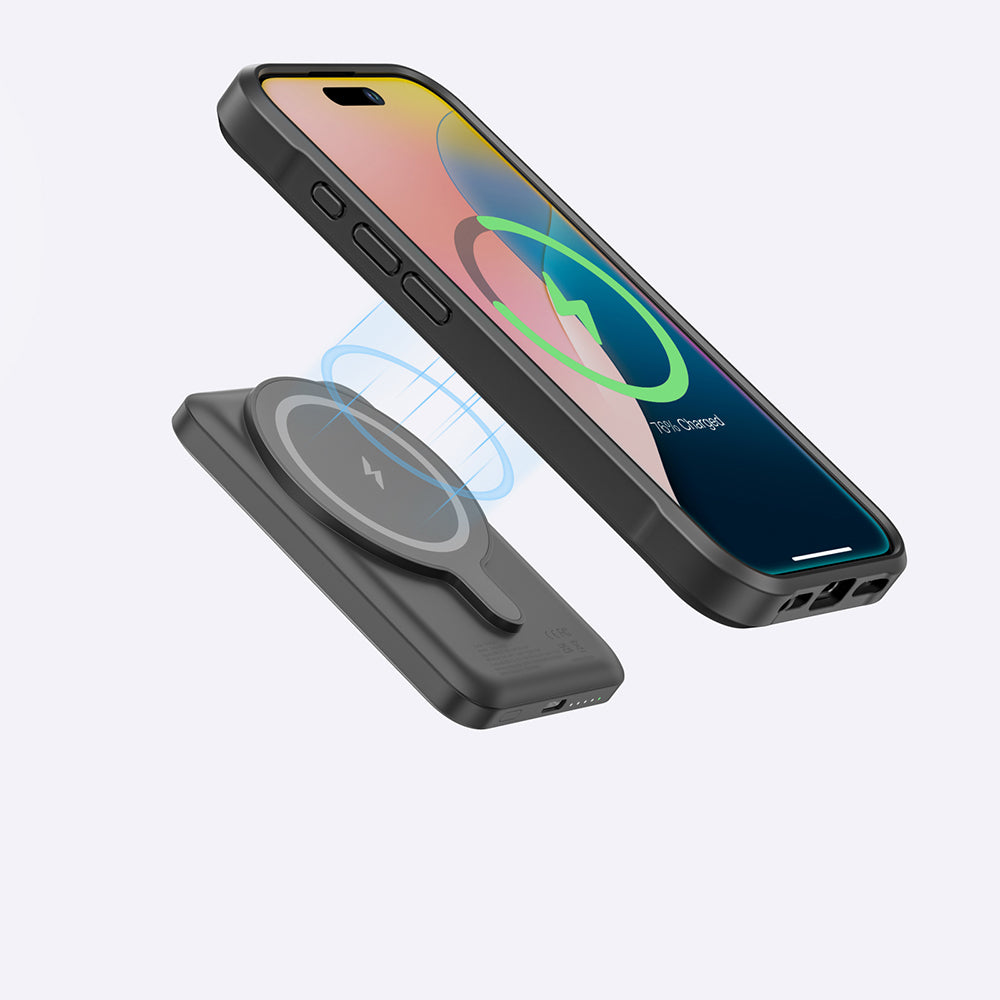 Apple iPhone 16 Pro Max Kılıf M-safe Şarj Özellikli Amazingthing Glamour Serisi Kapak Siyah